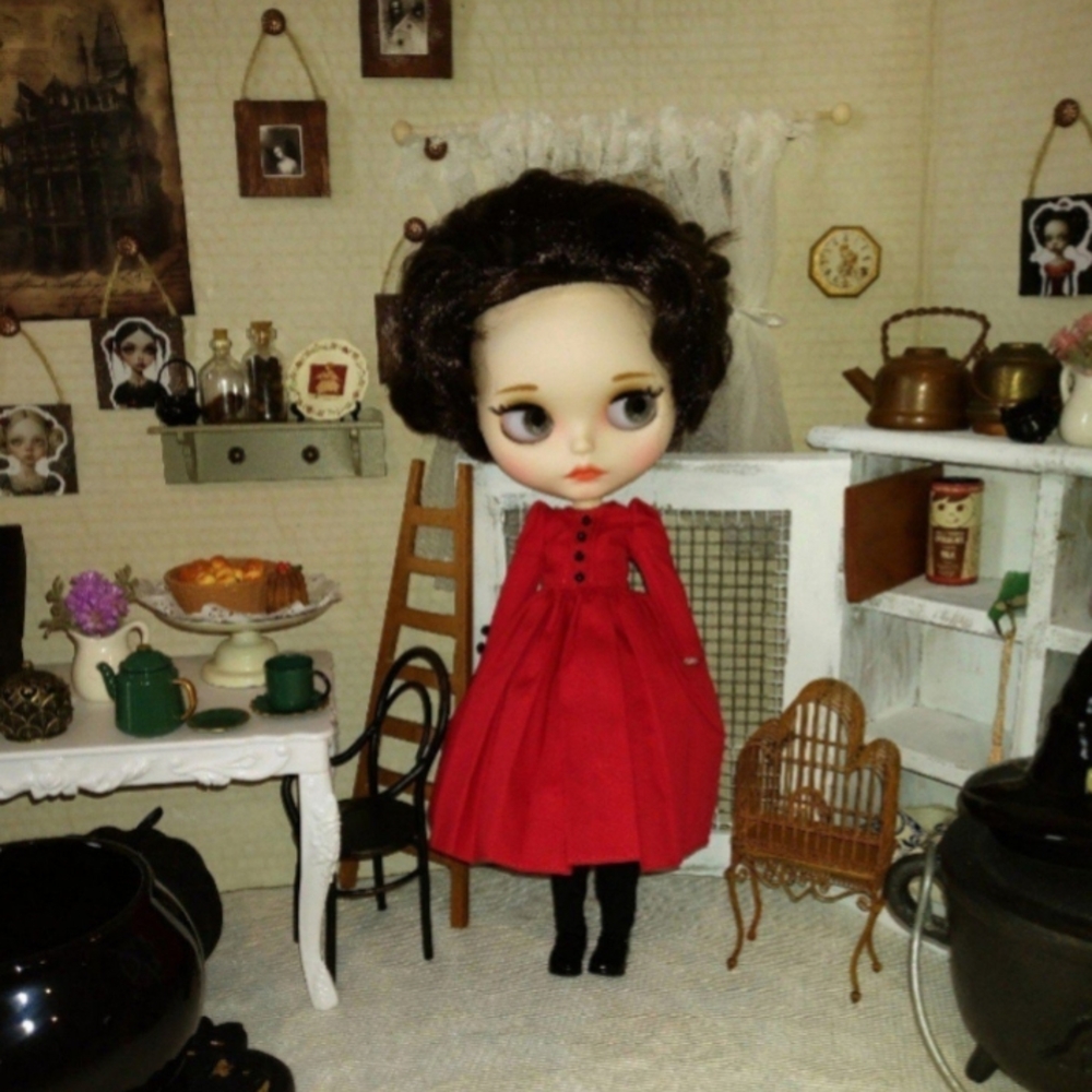 Blythe Doll Gothic Victorian Handmade Dress